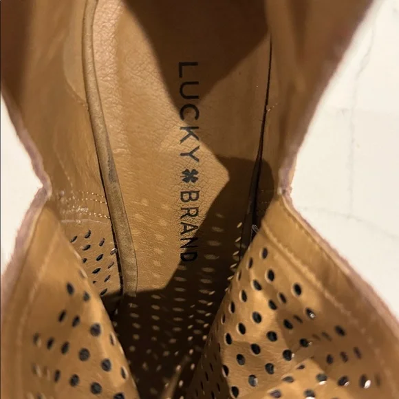 Lucky Brand Brown Perforated Ankle Booties - Picture 5 of 5